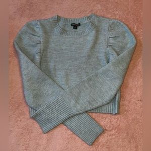 Wild Fable Womens Cropped Puff Sleeve Shoulder Sweater Blue Teal Size Small